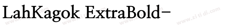 LahKagok ExtraBold字体转换